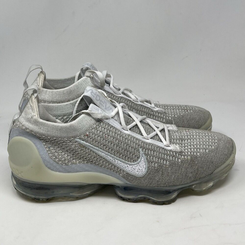Nike Air Vapormax 2021 FlyKnit Training Shoes Womens 10.5 White Pure Platinum